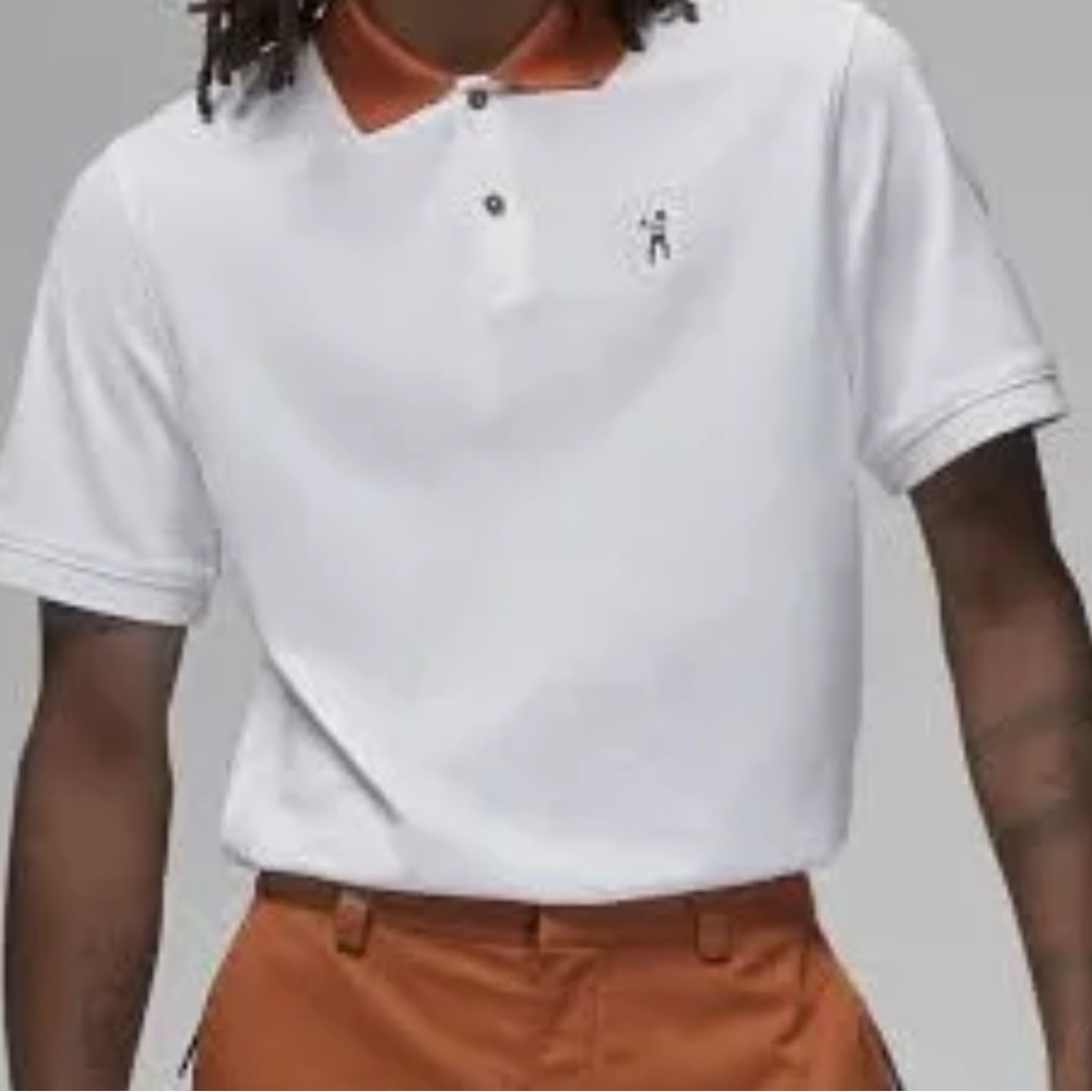 MICHAEL JORDAN EASTSIDE WHITE GOLF POLO CASUAL ATHLEISURE AIR JORDAN SZ S - Picture 5 of 10